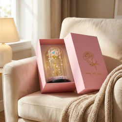 Rosa Eterna em Vidro Extralink Home, Luz LED Branca - Imagem 6