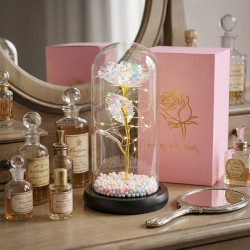 Rosa Eterna em Vidro Extralink Home, Luz LED Branca - Imagem 8