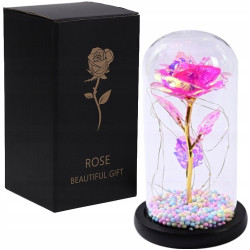 Rosa Eterna em Vidro Extralink Home, Luz LED Rosa