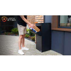 Extralink LockStar Paket Kutusu, 43x39x102cm Çelik Paket Sandığı - Görsel 4