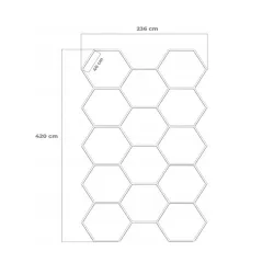 Extralink Altıgen Panel RGB LED Lamba, 236X420
