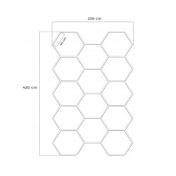 Extralink Hexagon Panel | L&acirc;mpada LED RGB | 236X420