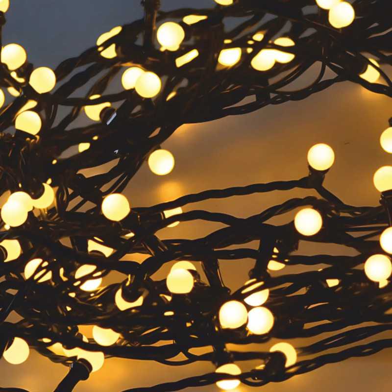 Extralink LED Lichterkette, 200 Warmweiße Kugeln, Länge 3 + 16 m - Bild 2