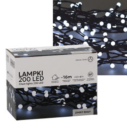 Extralink LED S&uuml;sler, 200L Soğuk Beyaz Toplar, Uzunluk 3...