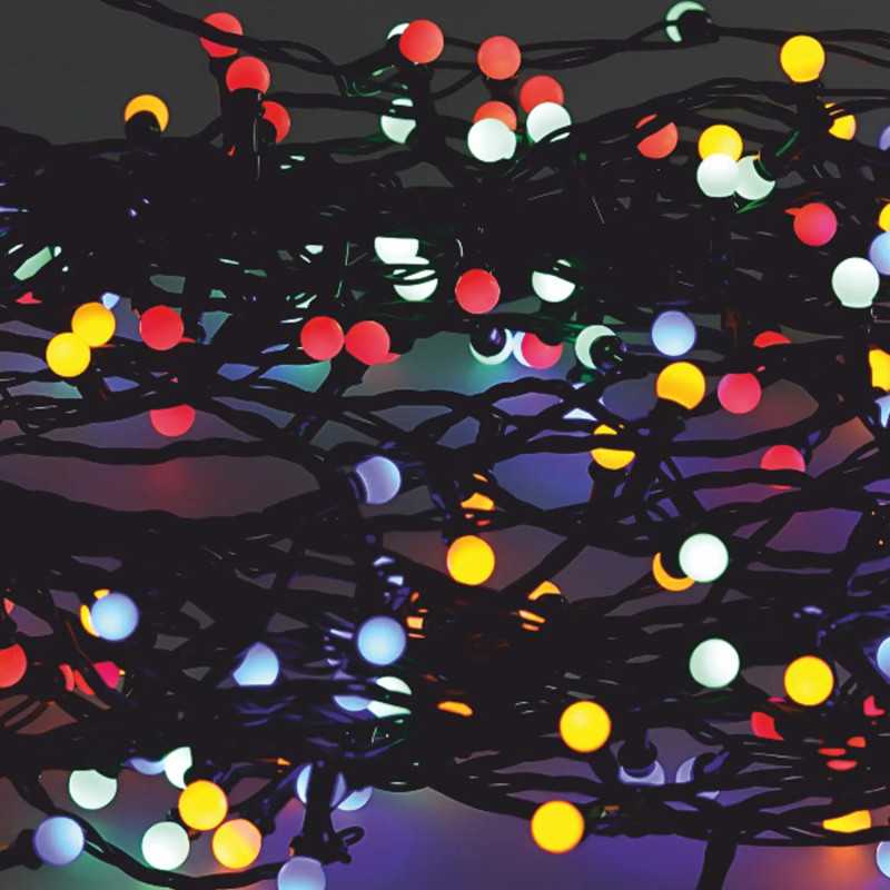Luzes LED Extralink, 200 Bolas Multicolor, Comprimento 3 + 16 m - Imagem 2