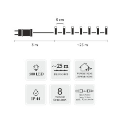 Luces LED Extralink, 500L Blanco Frío, Longitud 3 + 25 m Interior/Exterior - Imagen 3