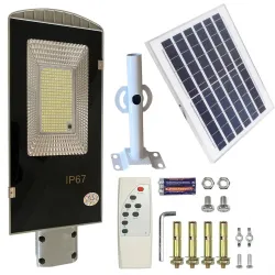 Extralink | Latarnia ogrodowa | lampa solarna na słup mocna 200W panel uliczna 247LED