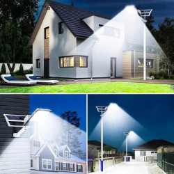 Extralink Gartenlaterne, Starke 50W Solarlampe für Straßenpfosten mit 100LED - Bild 4
