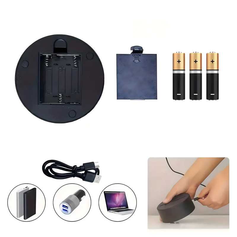 Luz Noturna Urso Coração 3D Extralink Home, Ilusão Óptica para Quarto USB - Imagem 5