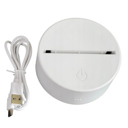 3D Kalp Ayı Gece Lambası Extralink Home, Yatak Odası için Optik İllüzyon USB - Görsel 6
