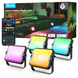 Luces LED exteriores Govee H8057, 2 focos, Wi-Fi +...