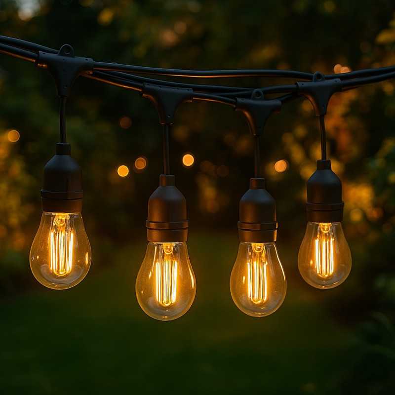Extralink Garten-Girlande, 20m Lichterkette mit 20 Glühbirnen - Bild 2