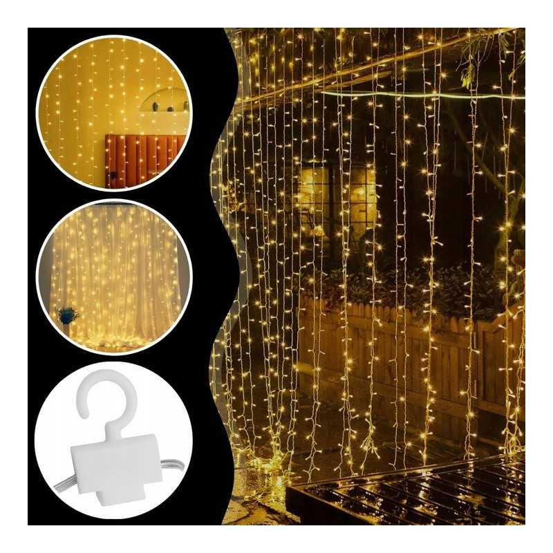 EXTRALINK KURTYNA LED ŚWIETLNA 300LED LAMPKI CHOINKOWE SOPLE WEWNĘTRZNE GIRLANDA 3X3M - Imagem 2