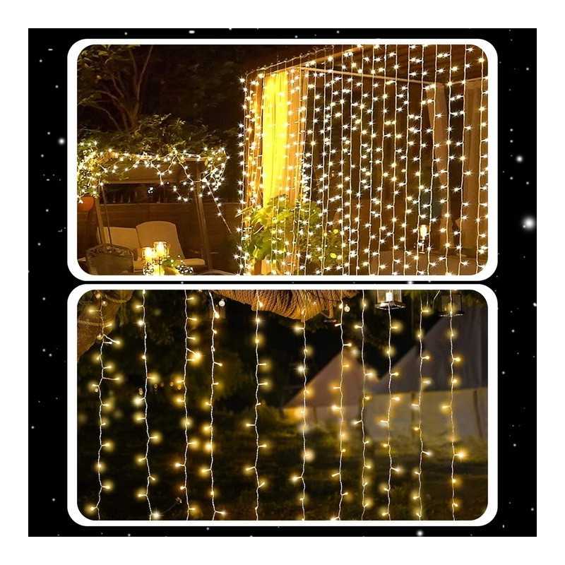 EXTRALINK KURTYNA LED ŚWIETLNA 300LED LAMPKI CHOINKOWE SOPLE WEWNĘTRZNE GIRLANDA 3X3M - Imagem 3