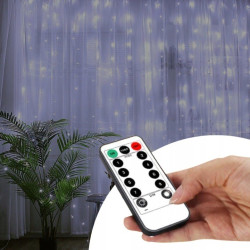 EXTRALINK KURTYNA ŚWIETLNA 300 LED ZIMNE 3X3 ŚWIĄTECZNE CHOINKOWE GIRLANDA 5V USB - Imagem 8