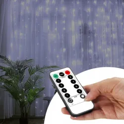 EXTRALINK KURTYNA ŚWIETLNA 300 LED ZIMNE 3X3 ŚWIĄTECZNE CHOINKOWE GIRLANDA 5V USB - Görsel 8