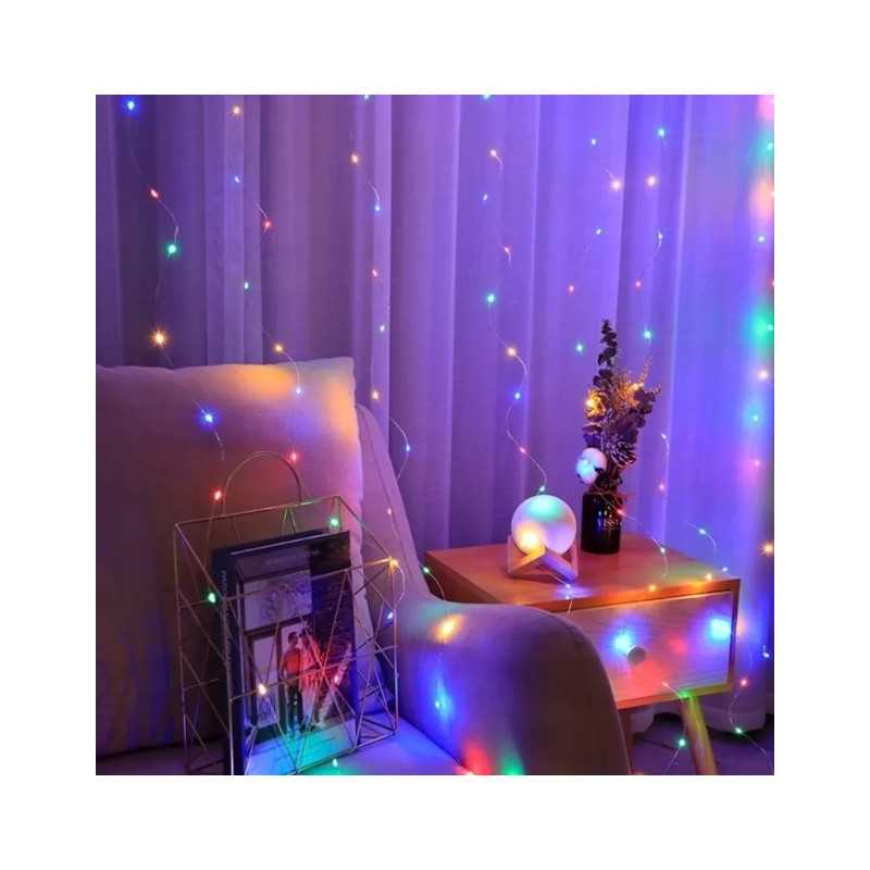 Extralink | Kurtyna świetlna LED | 3x3m, 300x LED, biały zimny, świąteczne, ozdoba - Zdjęcie 4