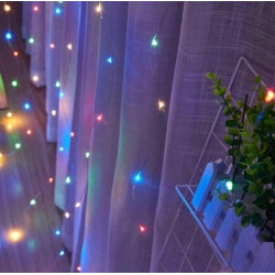EXTRALINK KURTYNA ŚWIETLNA 300 LED 3X3 LAMPKI ŚWIĄTECZNE CHOINKOWE MULTIKOLOR OZDOBA - Imagem 5