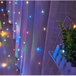 EXTRALINK KURTYNA ŚWIETLNA 300 LED 3X3 LAMPKI ŚWIĄTECZNE CHOINKOWE MULTIKOLOR OZDOBA - Imagem 5