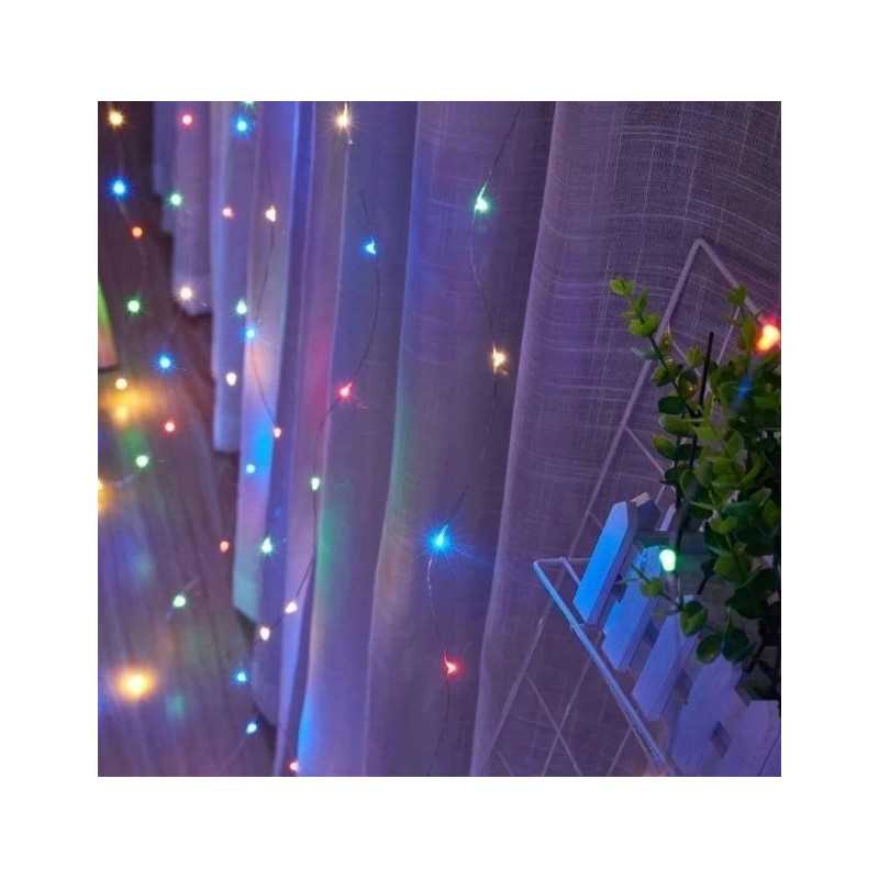 EXTRALINK KURTYNA ŚWIETLNA 300 LED 3X3 LAMPKI ŚWIĄTECZNE CHOINKOWE MULTIKOLOR OZDOBA - Imagem 5