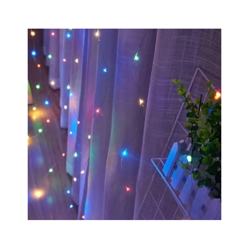 EXTRALINK KURTYNA ŚWIETLNA 300 LED 3X3 LAMPKI ŚWIĄTECZNE CHOINKOWE MULTIKOLOR OZDOBA - Imagem 5