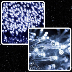 EXTRALINK LAMPKI CHOINKOWE ŚWIATEŁKA 300LED ZEWNĘTRZNE WEWNĘTRZNE BIAŁE ZIMNE 21,7M - Imagen 2