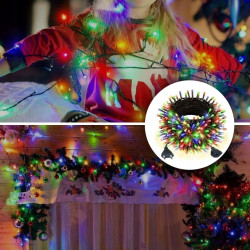 Extralink | Lampki choinkowe | świąteczne, 10,5m, 100 LED, ciepłe, multikolor, na baterie - Zdjęcie 8