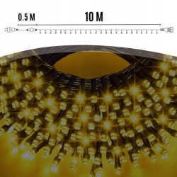 Extralink | Lampki choinkowe | świąteczne, 10,5m, 100 LED, ciepłe, białe, na baterie - Zdjęcie 5