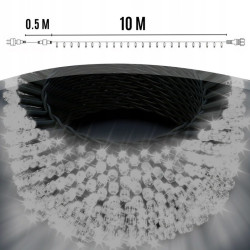 Extralink | Lampki choinkowe | świąteczne, 10m, 100 LED, białe, zimne, zewnętrzne, wewnętrzne, na baterie - Zdjęcie 5