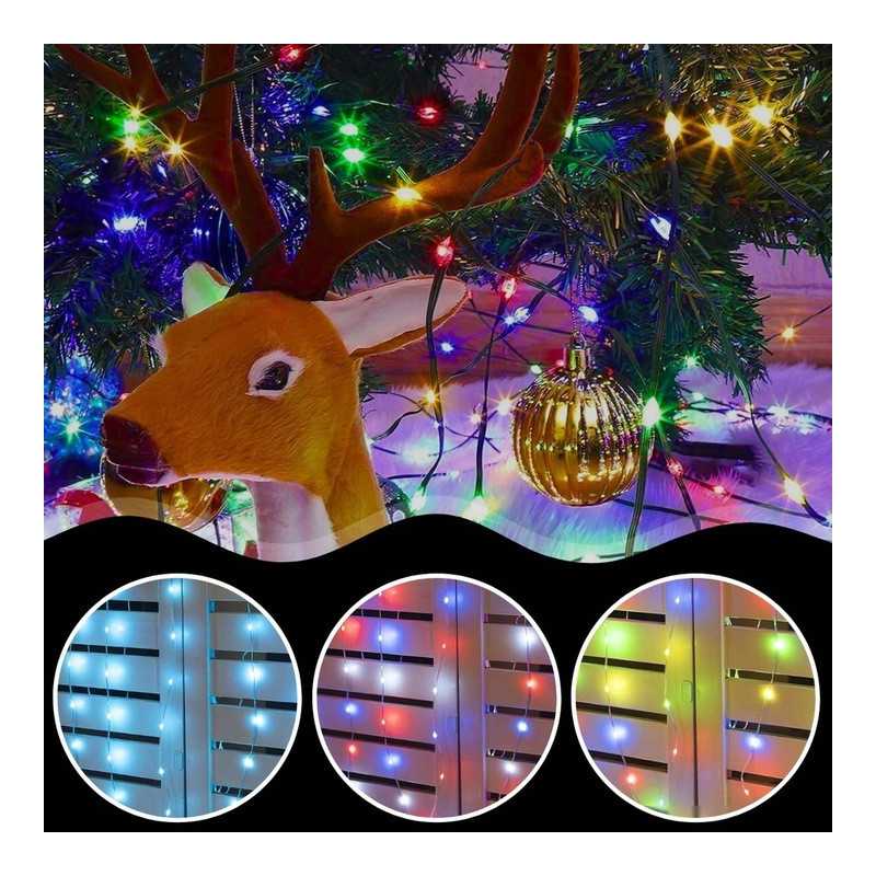 EXTRALINK LAMPKI CHOINKOWE 200 LED MULTIKOLOR ŚWIĄTECZNE SMART WIFI PILOT 10M - Imagem 6