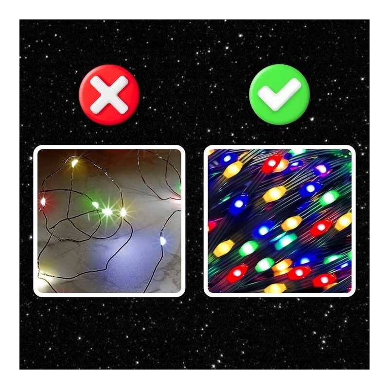 Extralink | Lampki choinkowe | świąteczne, 10m, 200 LED, multikolor, smart, WiFi, pilot - Zdjęcie 7