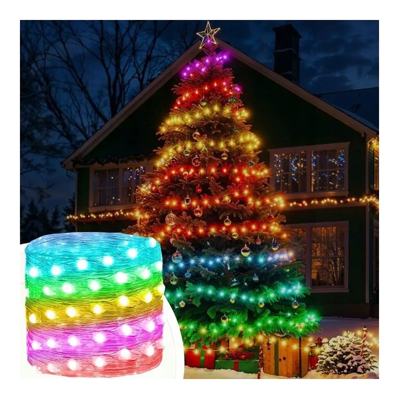 EXTRALINK LAMPKI CHOINKOWE 200 LED MULTIKOLOR ŚWIĄTECZNE SMART WIFI PILOT 10M - Imagen 8