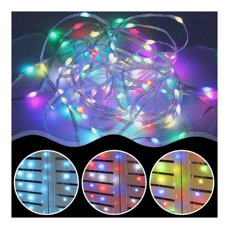 EXTRALINK LAMPKI CHOINKOWE PASEK 200 LED MULTIKOLOR ŚWIĄTECZNE SMART WIFI PILOT 20M - Imagem 2