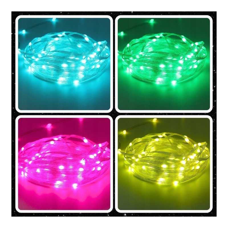 EXTRALINK LAMPKI CHOINKOWE PASEK 200 LED MULTIKOLOR ŚWIĄTECZNE SMART WIFI PILOT 20M - Obrázek 3