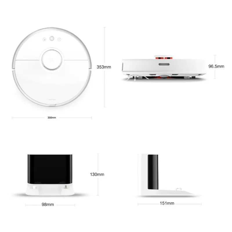 Roborock S50 | Inteligentny Odkurzacz | Robot Vacuum Cleaner 2 Biały - Zdjęcie 3