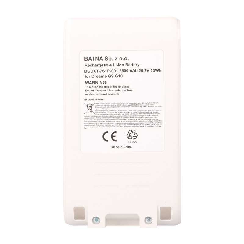 Extralink | Bateria, akumulator do odkurzacza | zamiennik dla Dreame G9 G10 25.2V 2500mAh - Zdjęcie 2