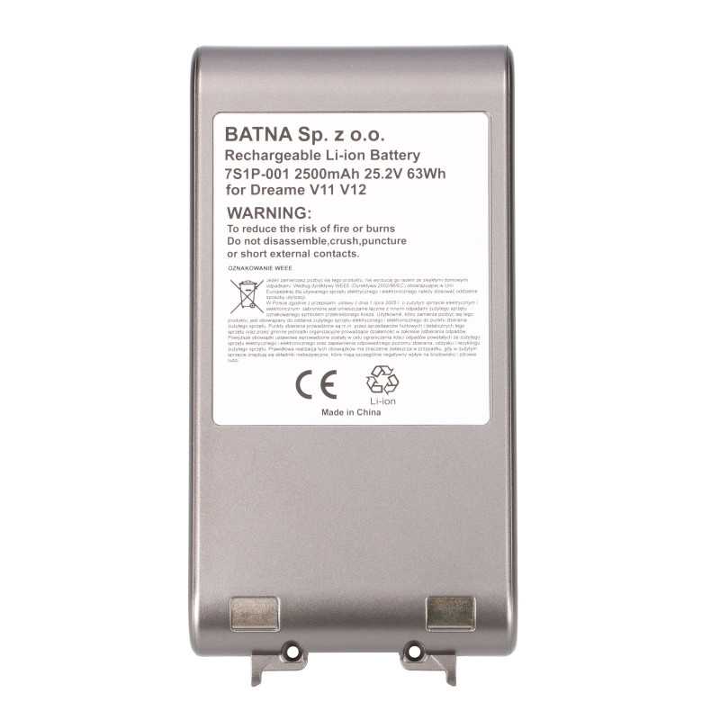 Аккумулятор DREAME V11 V12 V11SE V12PRO V16 25.2V 2500mAh - Изображение 2