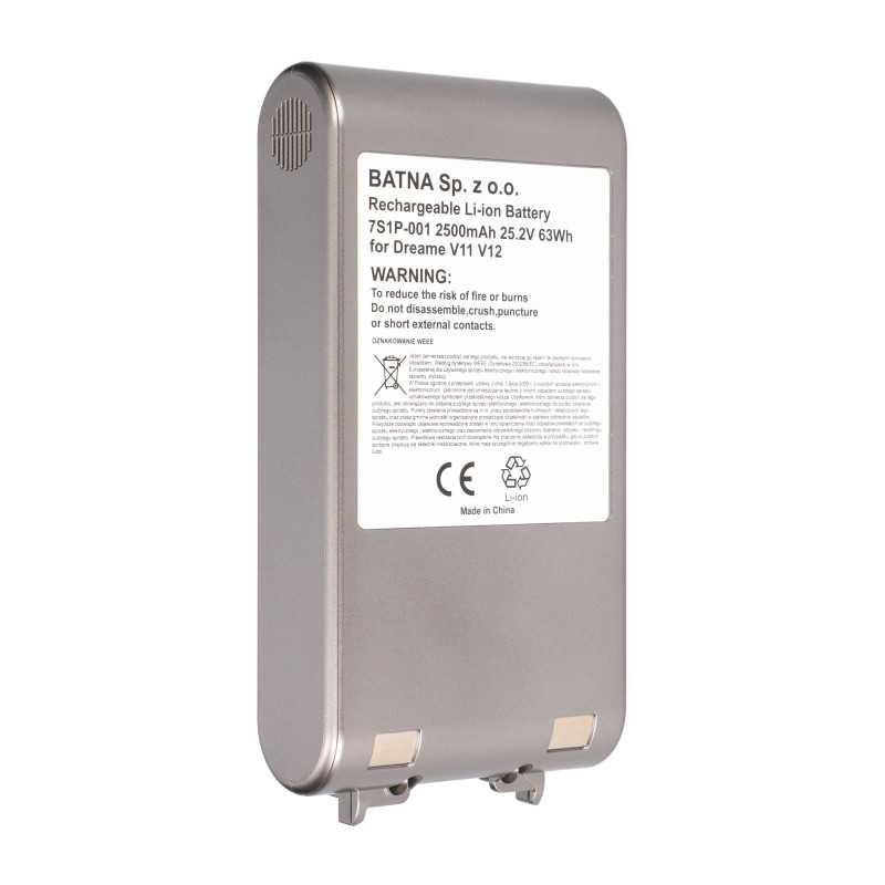 Bateria DREAME V11 V12 V11SE V12PRO V16 25.2V 2500mAh - Imagem 5