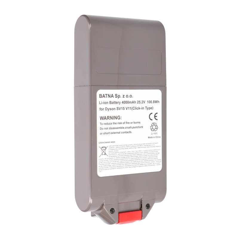 Extralink | Bateria, akumulator do odkurzacza, zamiennik dla Dyson V11 V15 SV46 SV47 | (Click type) 25.2V 4000mAh - Zdjęcie 4