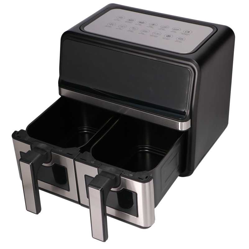 Extralink Home Air Fryer 9L Preta | Fritadeira de ar | De cesto duplo, 2200W - Imagem 5
