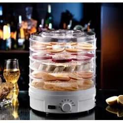 EXTRALINK HOME SUSZARKA DO GRZYBÓW OWOCÓW WARZYW ZIÓŁ SPOŻYWCZA DUŻA MOCNA PRO 500W + 5 SIT 27CM BIAŁA - Imagen 4
