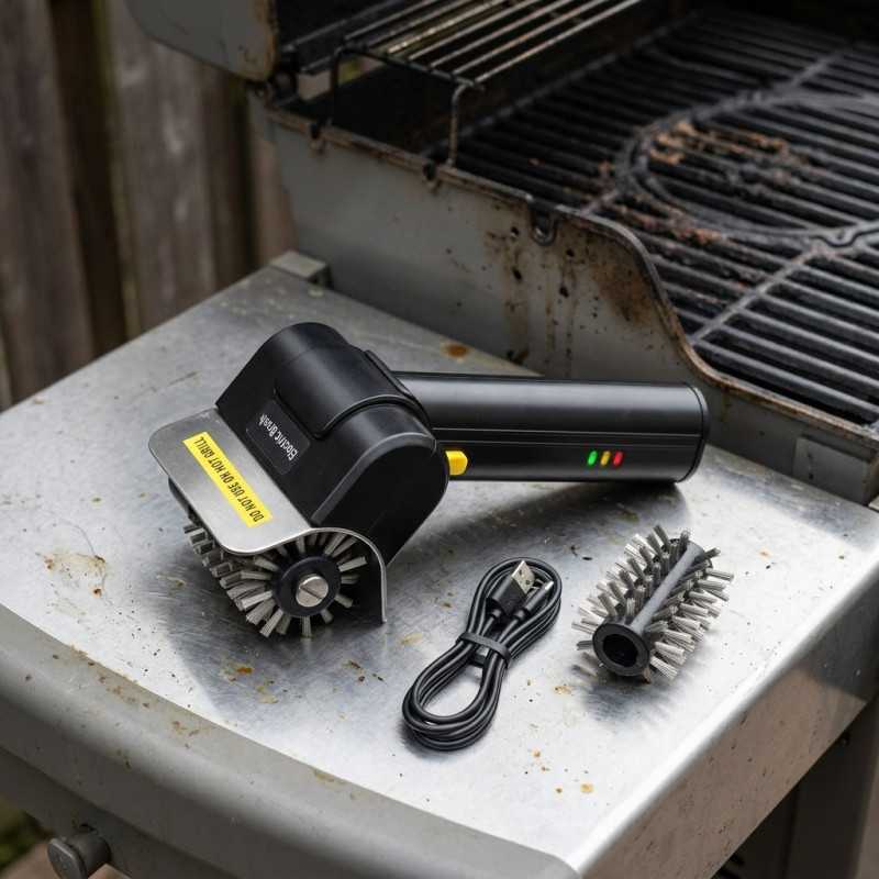 POWERLINK ELEKTRYCZNA SZCZOTKA DO CZYSZCZENIA GRILLA CLEANGRILL 360 USB-C - Imagem 2