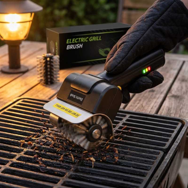 POWERLINK ELEKTRYCZNA SZCZOTKA DO CZYSZCZENIA GRILLA CLEANGRILL 360 USB-C - Imagem 3