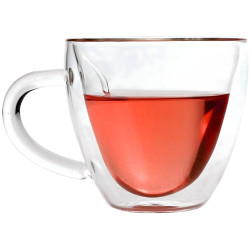 Extralink Home Heart-Shaped Love Mug, Double-Walled Heat-Resistant Glass Cup 250ml - Image 2