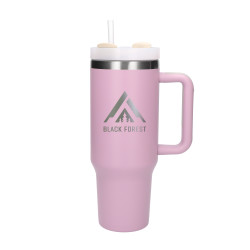 Black Forest | Taza térmica con pajita | Termo con asa,...