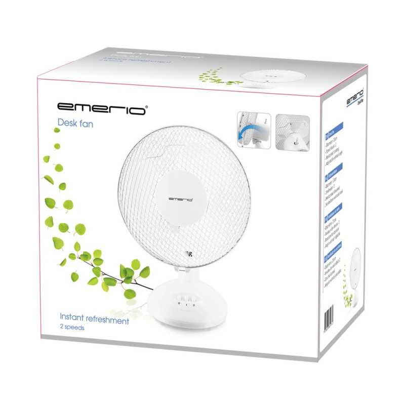 Вентилятор Emerio FN-114201 белый, 23 см, 2 скорости - Изображение 2