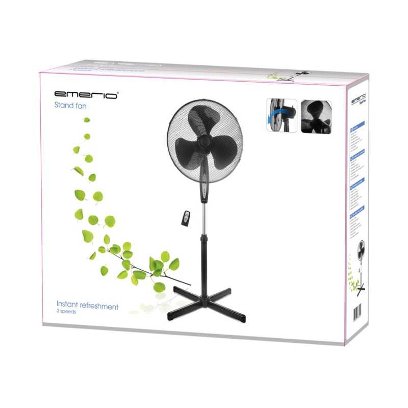 Emerio FN-122397.1 Negro | Ventilador de pie | 40 cm, 3 posiciones de velocidad - Imagen 3