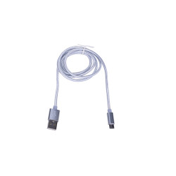 Extralink | Cabo com conector MicroUSB | para smartphones ANDROID, 2A, comprimento 1M, reforçado trançado, prata - Imagem 4