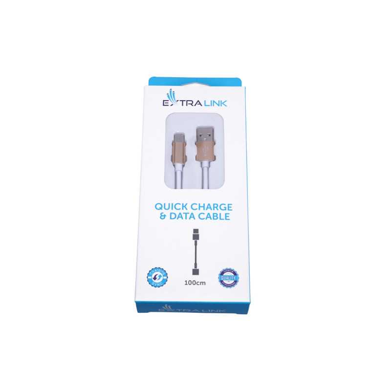 Extralink | USB - Kabel Typ C | für ANDROID-Smartphones, max. Stromstärke 3A, 1m, weiß - Bild 5