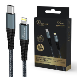 Kabel USB-C na Lightning Extralink Smart Life Čern&yacute;, 100cm